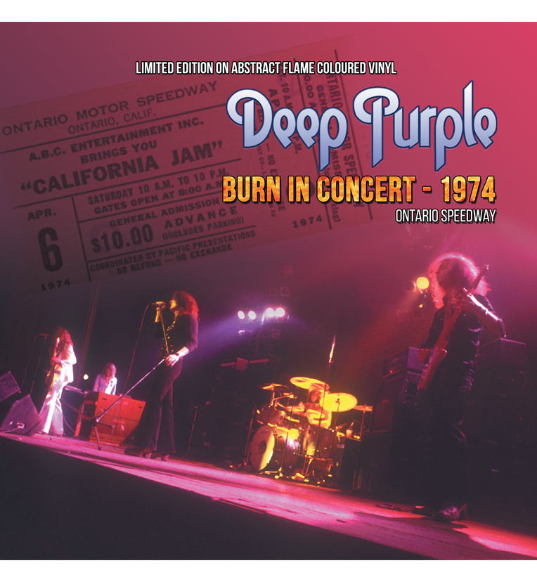 Deep Purple - Burn In Concert - 1974 (Limited Edition Hand Numbered on Abstract Flame Coloured Vinyl)