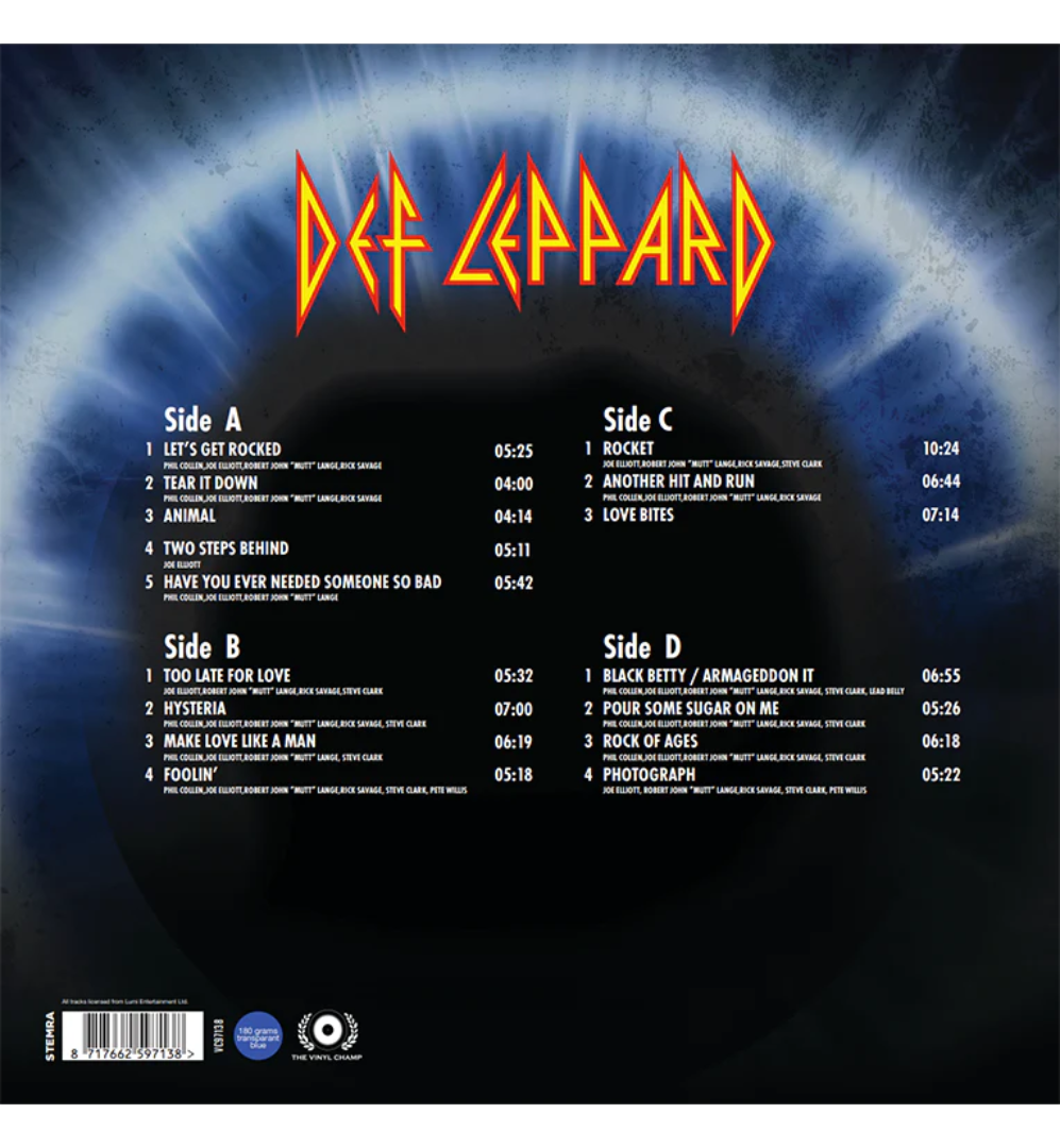 Def Leppard – Don Valley Stadium 1993 (Limited Edition Double Album on 180g Blue Vinyl)