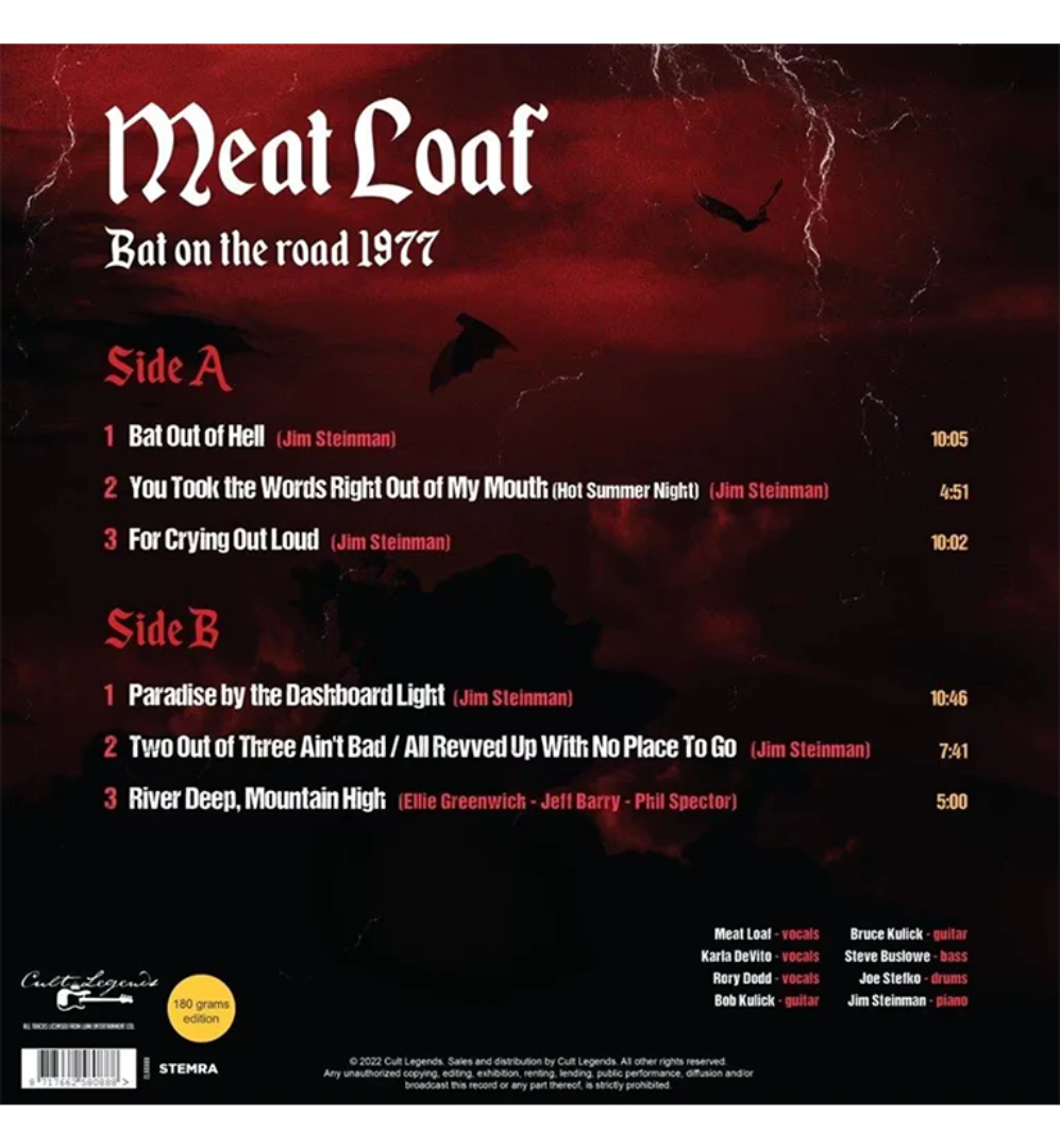 Meat Loaf – Bat On The Road 1977 (12-Inch Album on 180g Vinyl)