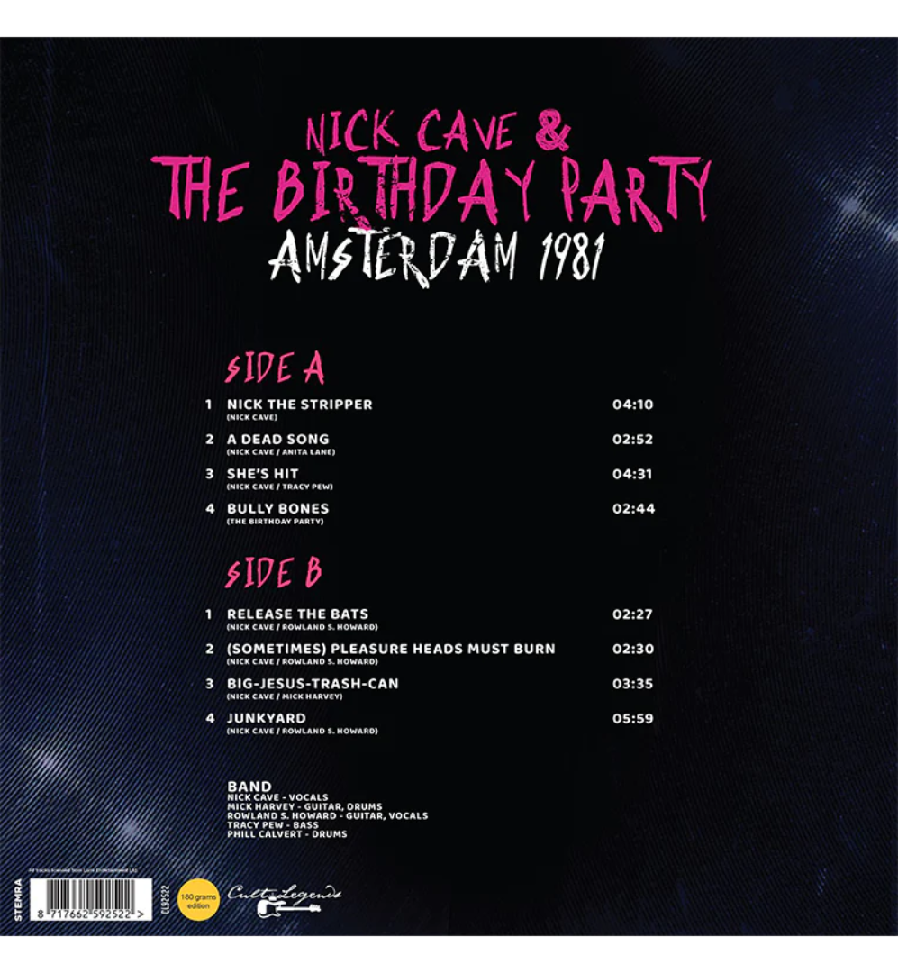 Nick Cave and The Birthday Party – Amsterdam 1981 (12-Inch Album on 180g Vinyl)