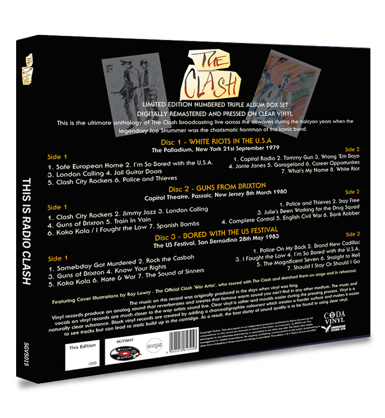 The Clash - This is Radio Clash (Limited Edition Numbered Triple Album Box Set on Clear Vinyl)