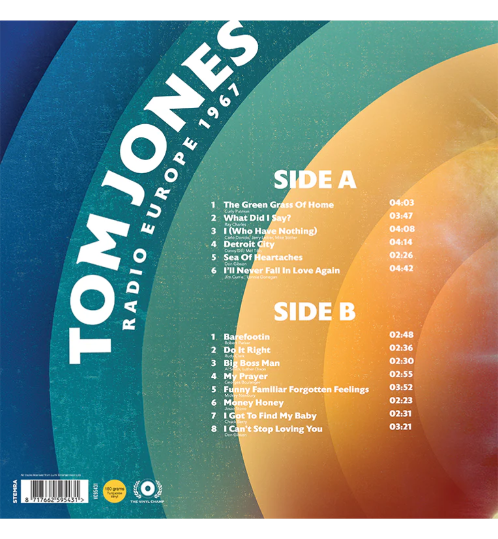 Tom Jones – Radio Europe 1967 (Limited Edition on 180g Blue Vinyl)