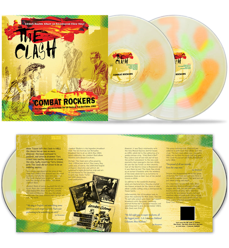 Clash - Combat Rockers (Numbered 10-Inch Double Album on Tri-Coloured Clear Vinyl)