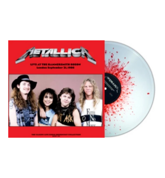 Metallica - Live at the Hammersmith Odeon, London, September 21st 1986 (Limited Edition Hand Numbered on 180g Clear & Red Splatter Vinyl)