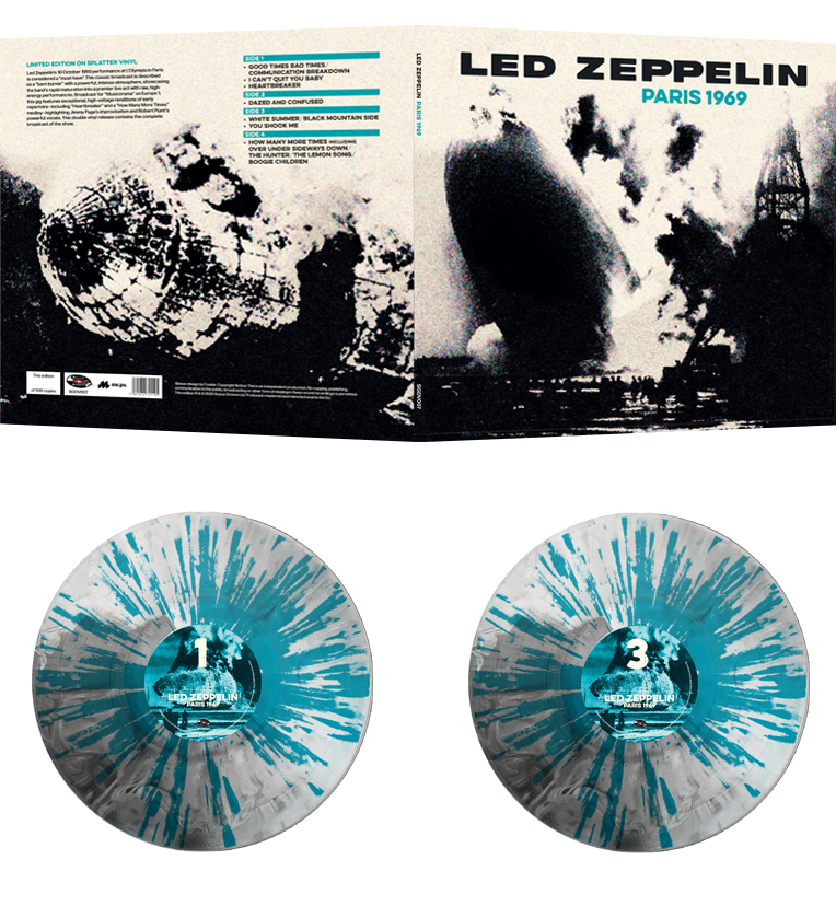 Led Zeppelin - Paris 1969 (Limited Edition Hand Numbered Double Album on Splatter Vinyl)