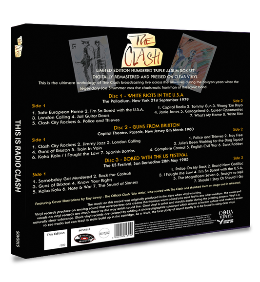 The Clash - This is Radio Clash (Limited Edition Numbers 1-10 Triple Album Box Set on Clear Vinyl)