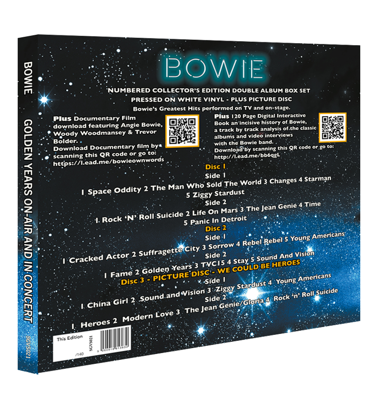 David Bowie - Golden Years: On-Air And In Concert (Limited Edition Numbered Triple Disc Vinyl Box Set)