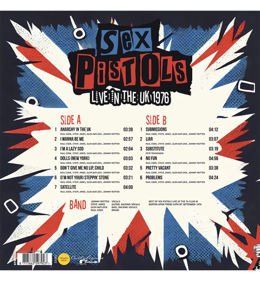 Sex Pistols – Live in the UK 1976 (12-Inch Album on 180g Vinyl)