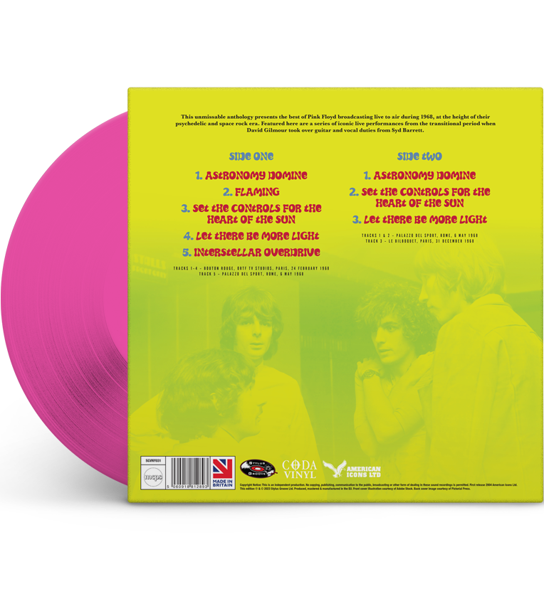 Pink Floyd – Live in Paris and Rome 1968 (Limited Edition 12-Inch Album on Pink Vinyl)